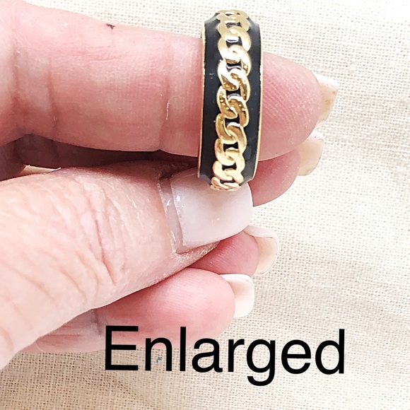 Set of 3 Patterned Enamel Stack Rings Size 7 - Picture 7 of 8